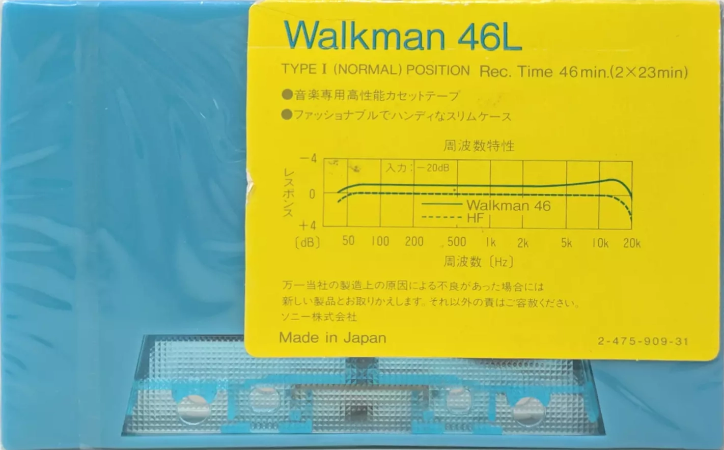 Compact Cassette Sony Walkman 46 "Walkman46L" Type II Chrome Japan