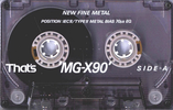 Compact Cassette Thats MG-X 90 Type IV Metal 1990 Europe