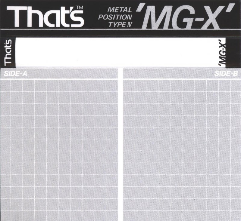Compact Cassette Thats MG-X 90 Type IV Metal 1990 Europe
