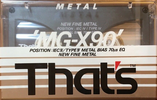 Compact Cassette Thats MG-X 90 Type IV Metal 1990 Europe