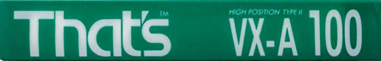 Compact Cassette Thats VX-A Vanexa 100 Type II Chrome 1993 Europe