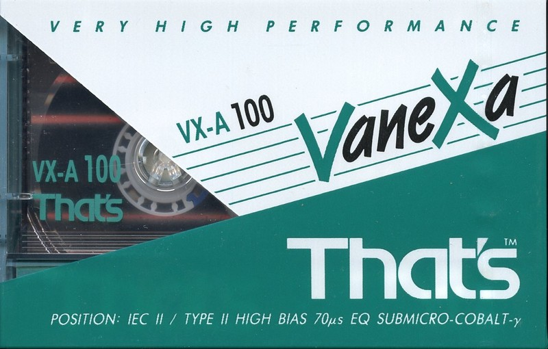 Compact Cassette Thats VX-A Vanexa 100 Type II Chrome 1993 Europe
