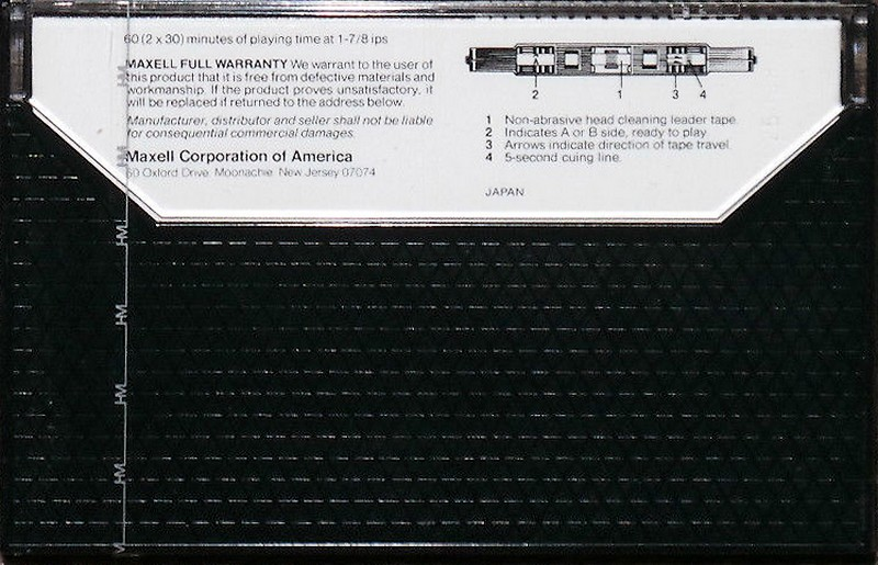 Compact Cassette: Maxell / Hitachi Maxell - UD 60