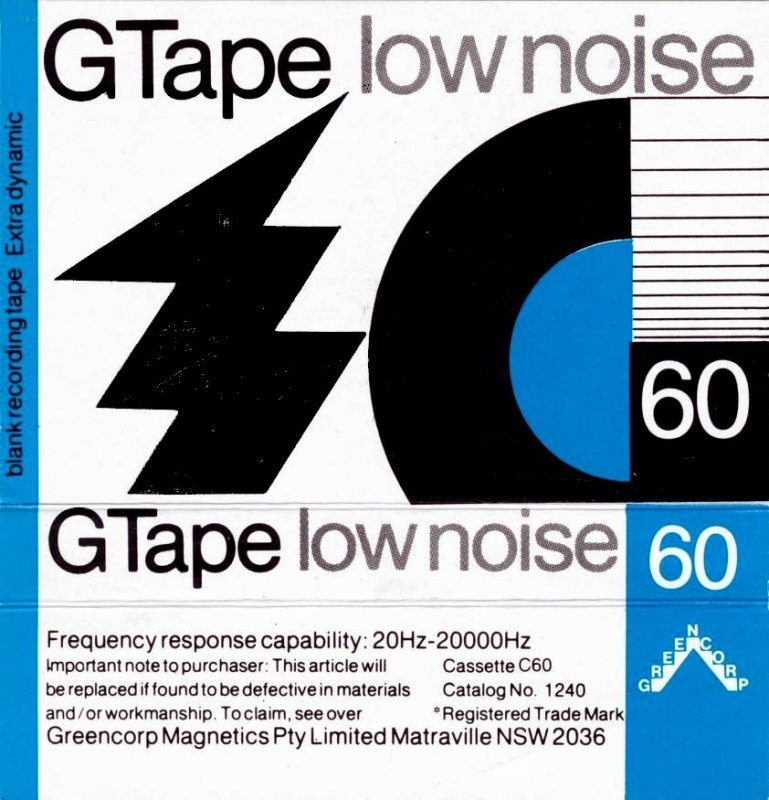 Compact Cassette:  GTape -  60