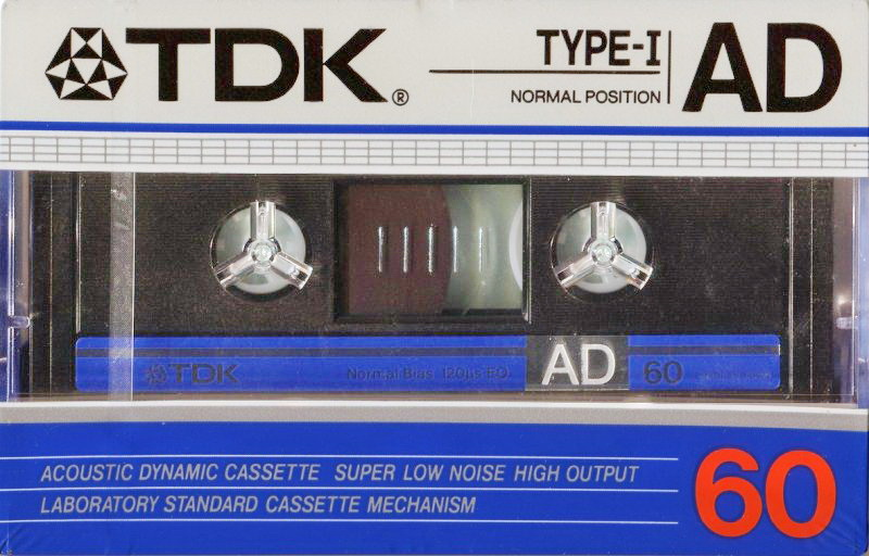 Compact Cassette TDK AD 60 Type I Normal 1986 Australia, Europe