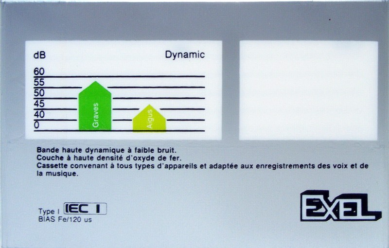 Compact Cassette Exel 90 Type I Normal 1987 France