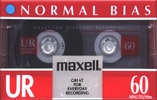 Compact Cassette Maxell UR 60 Type I Normal 1992 North America