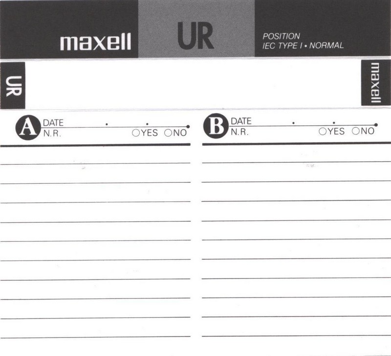 Compact Cassette: Maxell / Hitachi Maxell - UR 60