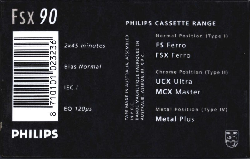 Compact Cassette: GoldStar / LG Philips - FSX Ferro 90