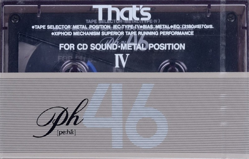 Compact Cassette Thats PH-IV 46 Type IV Metal 1989 Japan