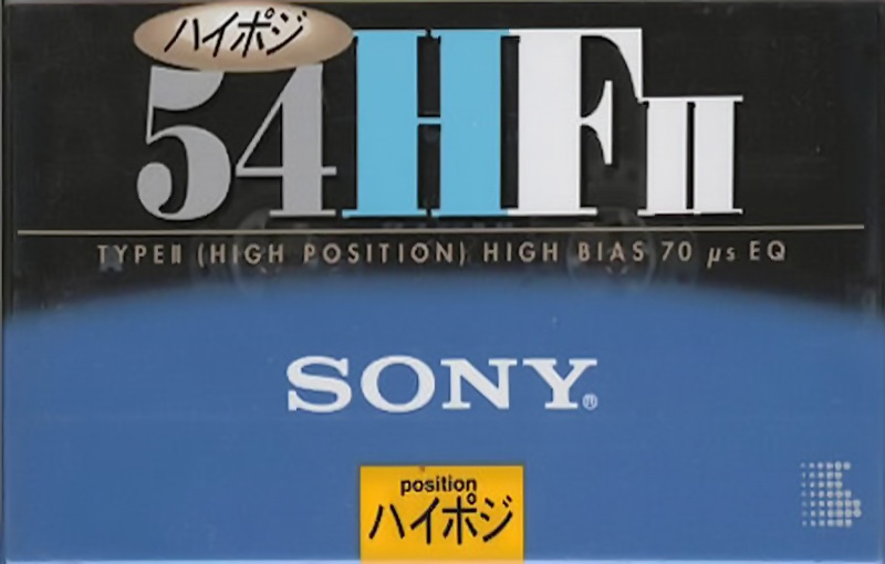 Compact Cassette Sony HFII 54 Type II Chrome 1995 Japan