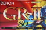 Compact Cassette Denon GR-II 80 "GR-2 80W" Type II Chrome 1995 Japan
