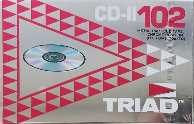 Compact Cassette Triad CD 102 Type II Chrome 1988 North America