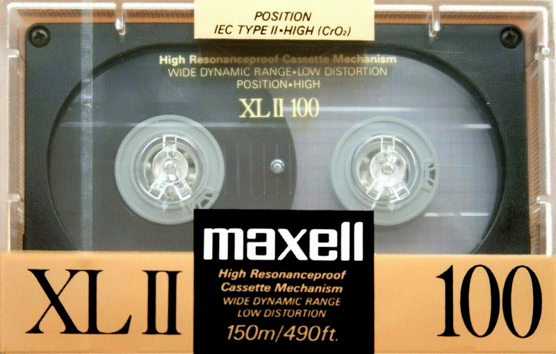 Compact Cassette Maxell XLII 100 Type II Chrome 1988 Europe