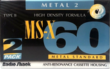 2 pack Radio Shack MS-X 60 "44-954 Metal 2 Metal Standard" Type II Chrome 1995 USA