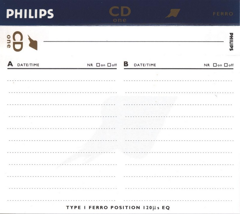 Compact Cassette Philips CD One 90 Type I Normal 1997 Europe
