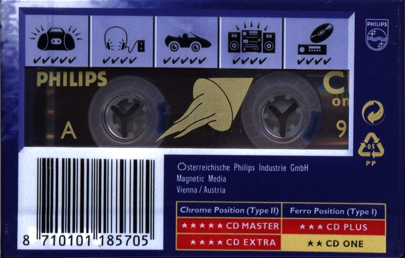 Compact Cassette Philips CD One 90 Type I Normal 1997 Europe