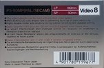 Video8, Hi8, Digital8 Sony MP 90 "P5-90MPA" Type IV Metal 1989 Europe