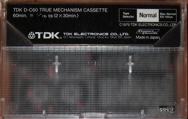 Compact Cassette TDK D 60 Type I Normal 1979 Japan