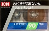 Compact Cassette ICM SDX I 90 Type I Normal 1989 Europe