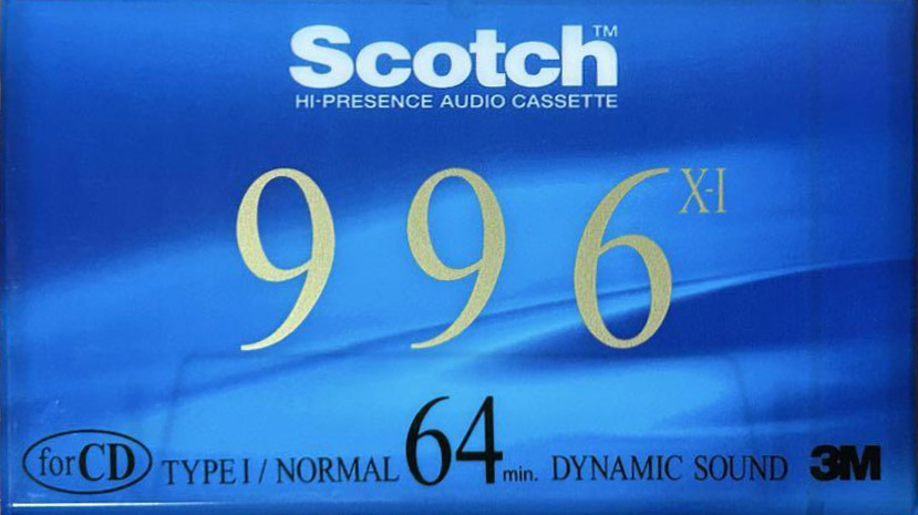 Compact Cassette Scotch 996 X 64 "996X1-64" Type I Normal 1993 Japan