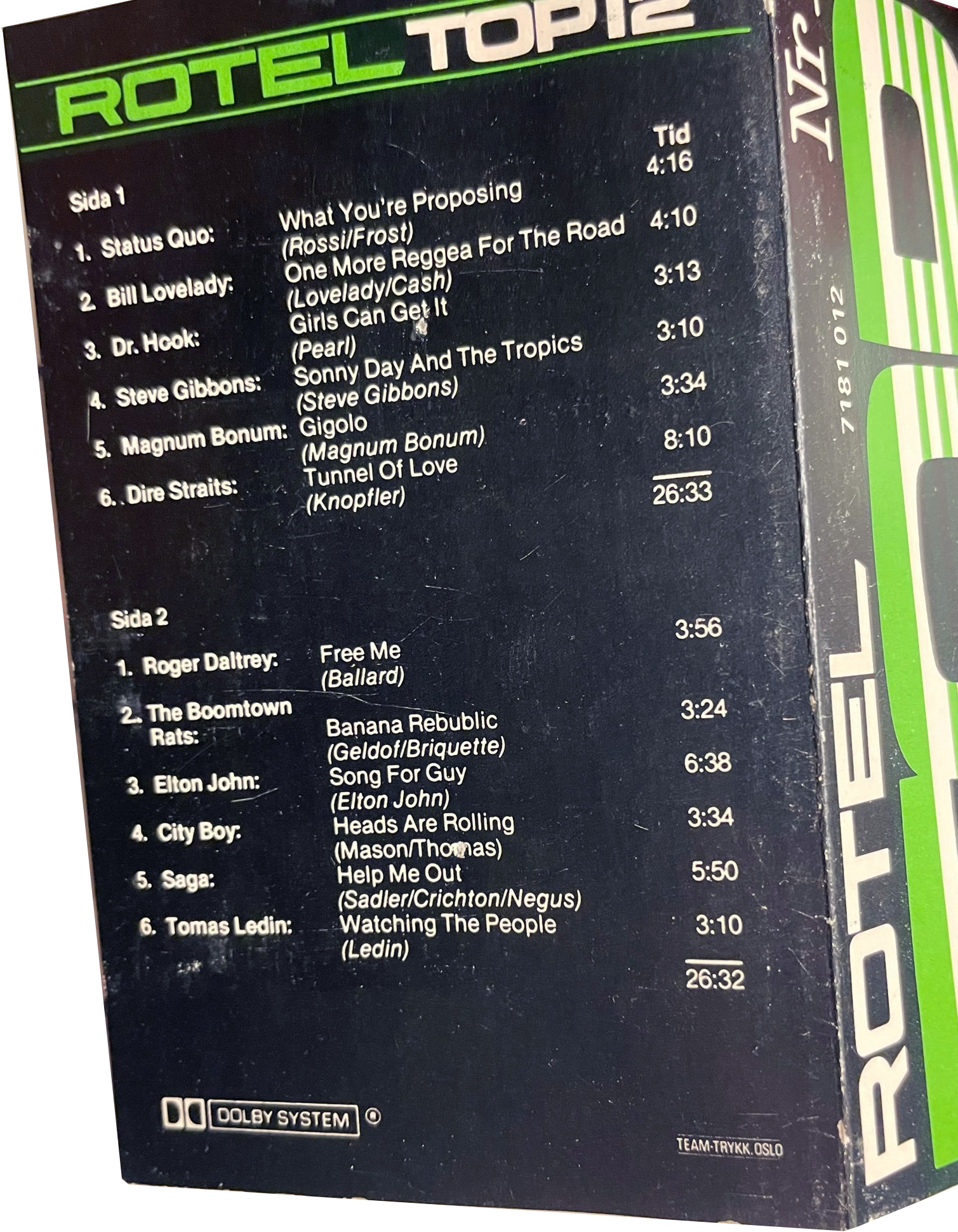 Compact Cassette Roland "TOP 12 Nr1" Demonstration Tape 1981 Netherlands