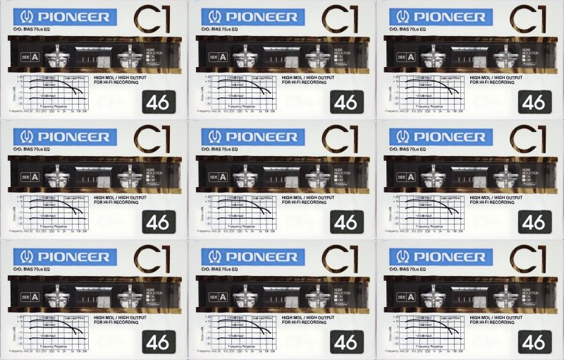 Compact Cassette Pioneer C1 46 Type II Chrome 1981 Japan