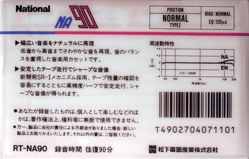 Compact Cassette: Matsushita National - NA 90