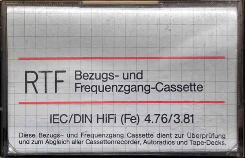 Compact Cassette RTF "Bezugs- und Frequenzang" Service Cassette Germany