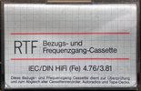 Compact Cassette RTF "Bezugs- und Frequenzang" Service Cassette Germany