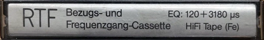 Compact Cassette RTF "Bezugs- und Frequenzang" Service Cassette Germany