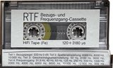 Compact Cassette RTF "Bezugs- und Frequenzang" Service Cassette Germany