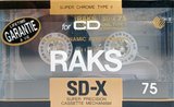 Compact Cassette RAKS SD-X 75 Type II Chrome 1991 Europe