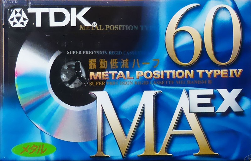 Compact Cassette TDK MAEX 60 "MAEX-60" Type IV Metal 1998 Japan