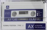 Compact Cassette Classic AX / Blue 60 Type I Normal 2020 Worldwide