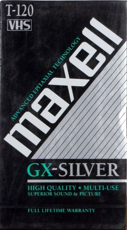 VHS, Video Home System Maxell GX-Silver 120 Type II Chrome 1988 USA