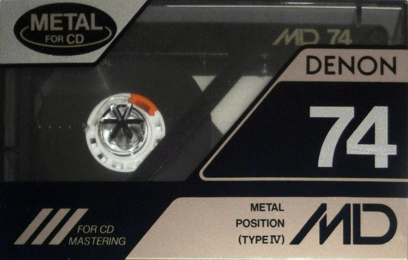Compact Cassette Denon MD 74 "MD74P" Type IV Metal 1990 Japan