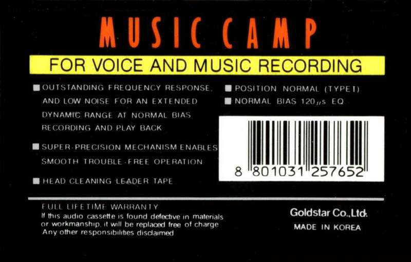 Compact Cassette: GoldStar / LG Goldstar - Music Camp 60