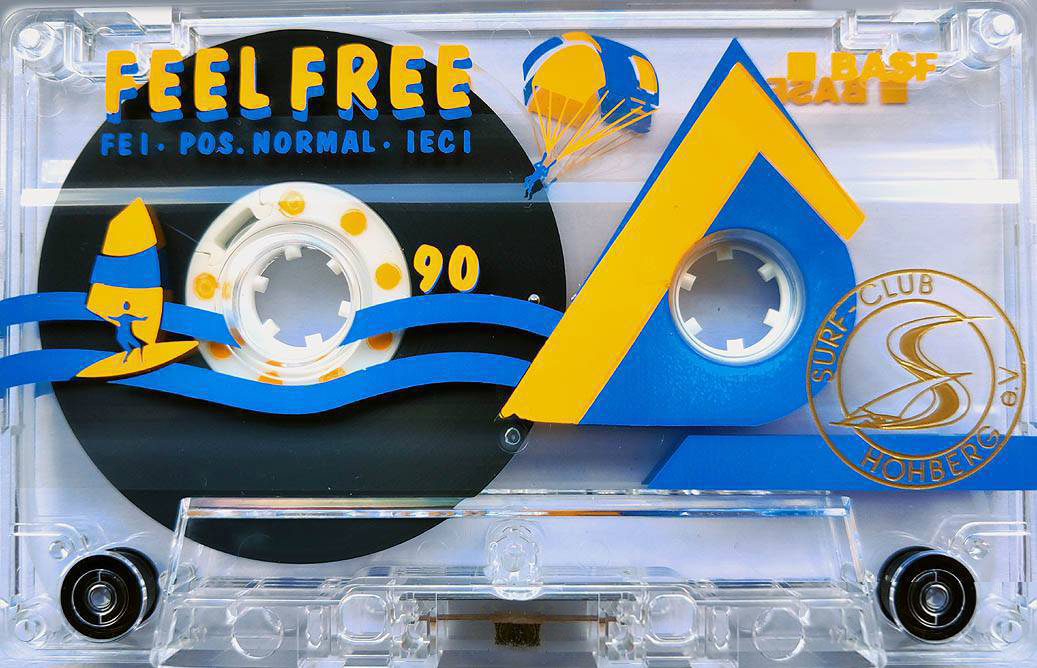 Compact Cassette BASF FE I Ferro Extra 90 "Feel Free Surf-Club Hohberg e.V" Type I Normal 1996 Germany