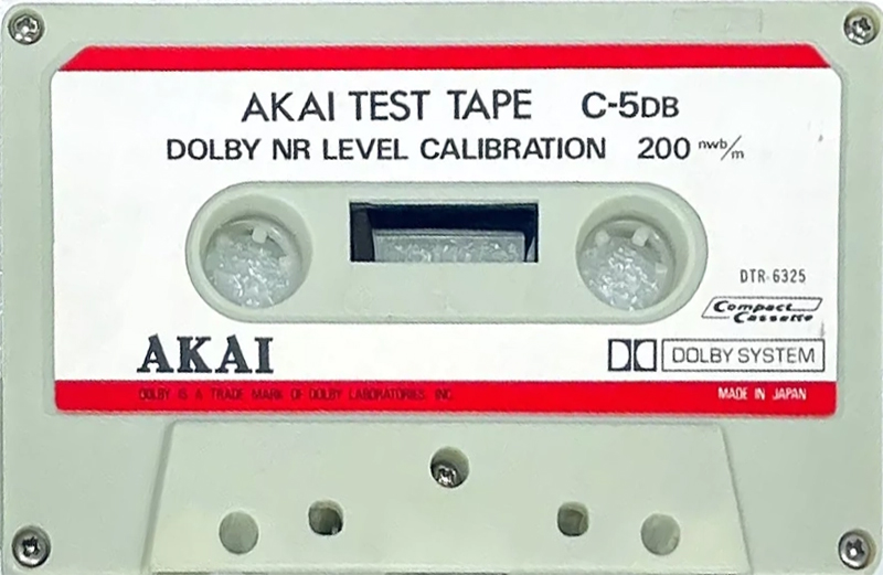 Compact Cassette Akai "C-5DB DTR-6325 Dolby NR Calibration" Test Cassette Japan