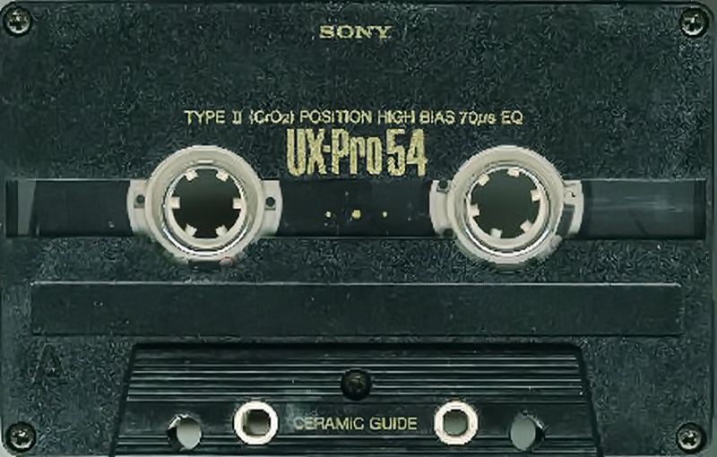 Compact Cassette Sony UX-Pro 54 "UX-PRO54B" Type II Chrome 1989 Japan