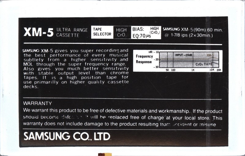 Compact Cassette:  Samsung - XM-5 60