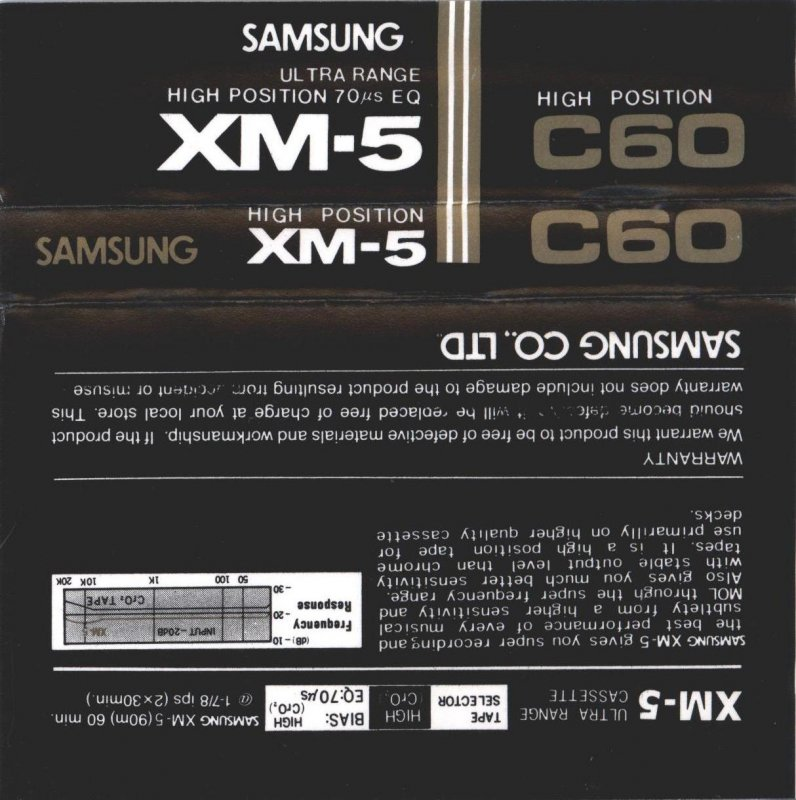 Compact Cassette:  Samsung - XM-5 60