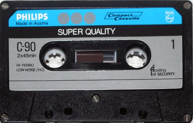 Compact Cassette Philips Super Quality 90 Type I Normal 1976 Europe