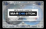 Compact Cassette TDK MA-R 46 Type IV Metal 1979 Japan