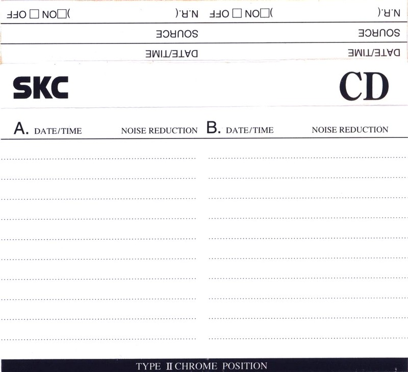 Compact Cassette SKC CD 100 Type II Chrome 2001 Worldwide