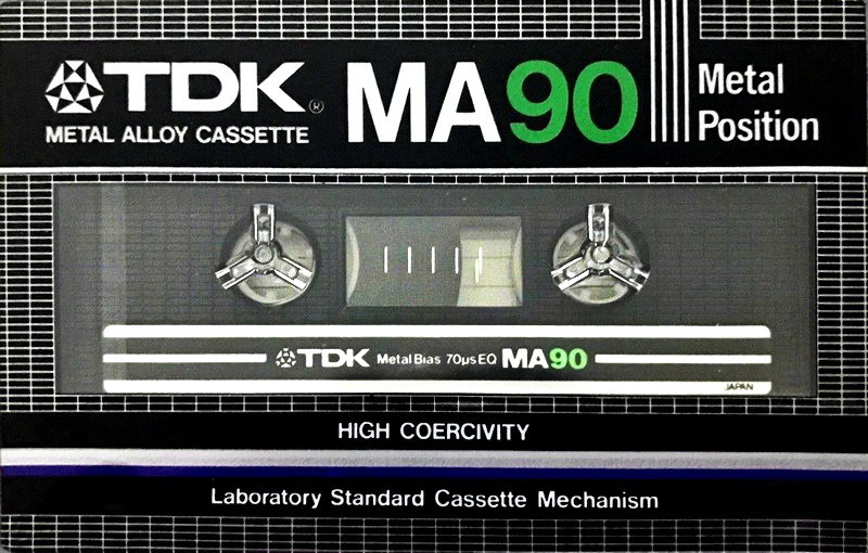 Compact Cassette TDK MA 90 Type IV Metal 1982 USA