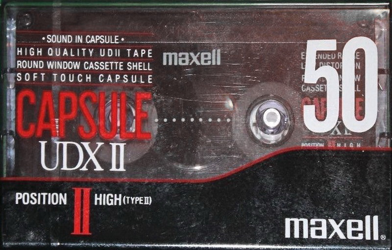 Compact Cassette Maxell Capsule II 50 "UDXII" Type II Chrome 1991 USA