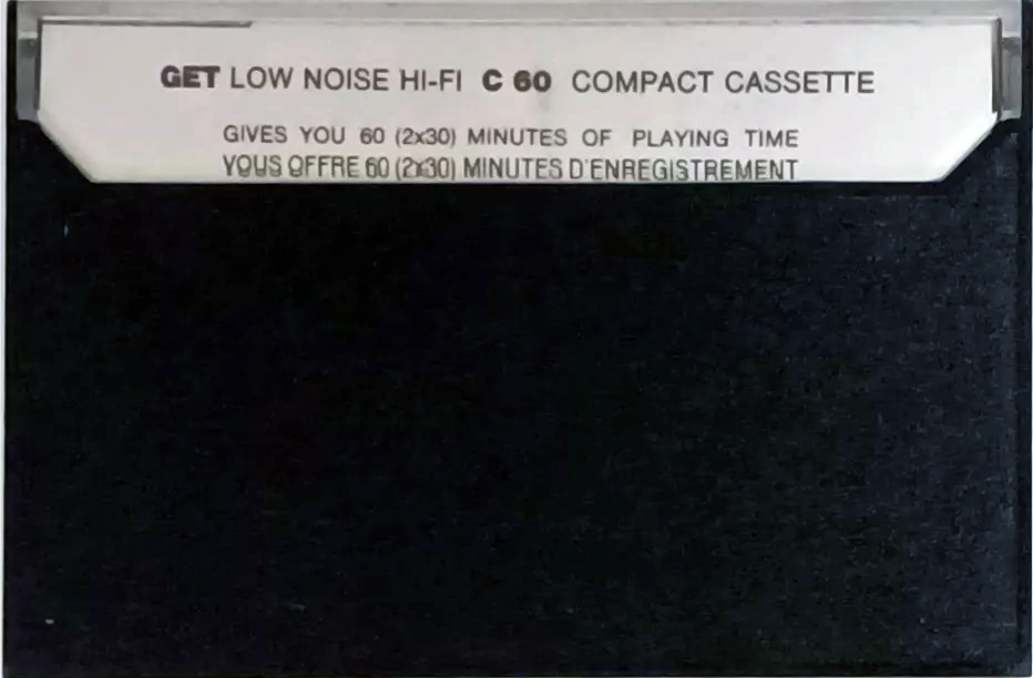 Compact Cassette Get 60 Type I Normal 1981 Europe
