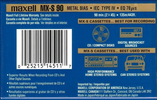 Compact Cassette Maxell MX-S 90 Type IV Metal 1998 North America